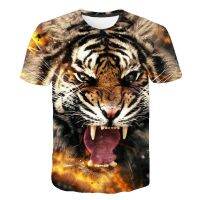 Cloocl Tiger เสื้อ Anime xort 3D พิมพ์เสื้อยืด hip hop TEE MENS เสื้อผ้าขนาดใหญ่ Tops