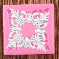 3D Flower Lace Silicone Molds Scroll Relief Fondant Mould Cake Decorating Tools Polymer Clay Candy Chocolate Gumpaste Moulds Bread  Cake Cookie Access