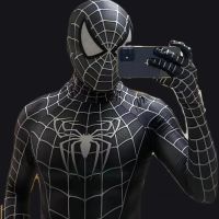 2023 Halloween Men Spiderman Black Raimi Cosplay Costume Venom Symbiote Raimi Suit Zentai Bodysuit Adults Kids