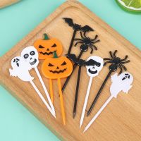 10pcs/set Cartoon Children Cake Dessert Pick Toothpick Lunch Pick Halloween Fruit Fork Food Fork Bento Lunches Party Decoration