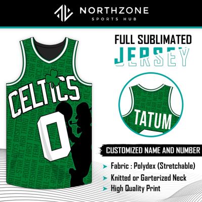 NBA Finals Boston Celtics Full Sublimation Big Face Collection Jersey (TOP) - Brown, Tatum