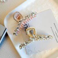 Korean High Sense Super Flash Rhinestone Xingx Grip Medium Hairpin Head Clip Female Sweet Elegance Hairpin Shark Clip