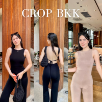 ?Polen Jumpsuit? จั้มสูทผูกหลัง สวยหรูดูแพง ด้านหน้าเต็มตัว ด้านหลังผูกปรับ ผ้าเรยอนรัดรูปเก็บหุ่นปังๆ