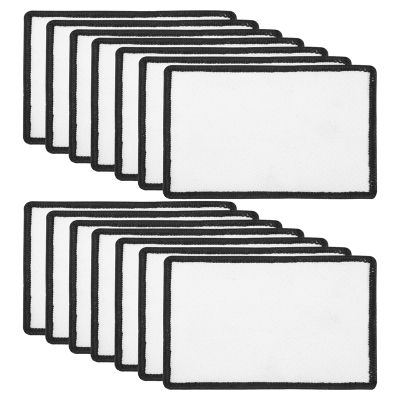14 Pcs Sublimation Patches Blank Fabric Ironing Rectangular Blank Patches Fabric Repair Patches for Clothes, Hats