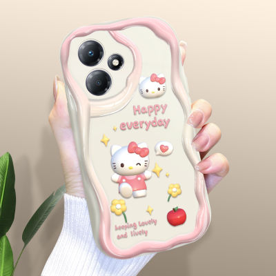 Serpens สำหรับ Infinix 12เล่นร้อน20 20i ร้อนร้อนร้อน30 30i ร้อน30เล่นร้อนการ์ตูน Sanrio เคสโทรศัพท์กับเนื้อครีมและขอบลอนปลอกป้องกันซิลิโคนนุ่ม