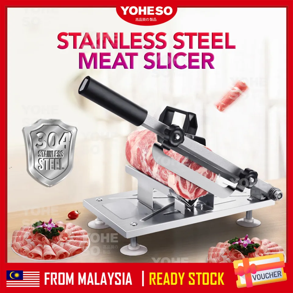 304 Stainless Steel Heavy Duty Manual Frozen Meat Slicer Commercial