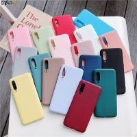 เคสโทรศัพท์ซิลิโคน2แบบด้านสีลูกกวาดสำหรับ Samsung Galaxy A50 A30 A40 A20e A10 A02 A70 A7 A20s แกน A01ฝาหลัง Tpu แบบนิ่ม