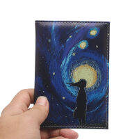 ผู้ถือหนังสือเดินทางสี Starry Cosmic Starry Sky Colored Air Ticket Holder หนังสือเดินทาง Book