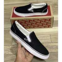 ผ้าใบแวน แบบสวม vans slip on ดำ 36-45 รองเท้าผ้าใบแวน