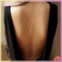 [KUNLIAN] แฟชั่นผู้หญิงทอง rhinestone Body CHAIN Belly Beach Harness สร้อยคอเครื่องประดับ