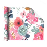 BoCun Floral Wallpaper Peel And Stick Watercolor Cactus White/Pink/Green/Navy Blue Vinyl Self Adhesive Prepasted Home Decorative