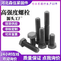 เกรด สลักเกลียวความแข็งแรงสูง 8.8 Oxidized Blackening ภายนอก Hex Screw สลักเกลียวหัวเข็มขัดเต็มรูปแบบ 12.9 สลักเกลียวความแข็งแรงสูง