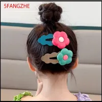 5FANGZHE 3/4PCS เรซิน คลิปหนีบรูปดอกไม้ขนาดใหญ่ โลหะสำหรับตกแต่ง แบบพกพาได้ คลิปเจาะรู น่ารักน่ารักๆ เครื่องมือจัดแต่งทรงผม คลิปผมด้านข้าง เด็กเด็กๆ