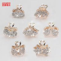 AINAMEISI New 7 Metal Crab Claw Clip Barrette Rhinestone Wedding Hair Accessories Jewelry