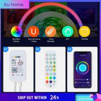 XU HOME ของใหม่ 1ถึง2 สำหรับไฟเส้น LED เทปหรี่ไฟ ตัวควบคุม RGB แอปควบคุมบลูทูธ WiFi พร้อมรีโมทคอนโทรล ตัวควบคุม LED อัจฉริยะ