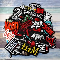 BAND ROCK Parche MUSIC Patches Iron-on Badges Stripes Embroidered Applique Clothes Stickers AA010 Fashion Accessories