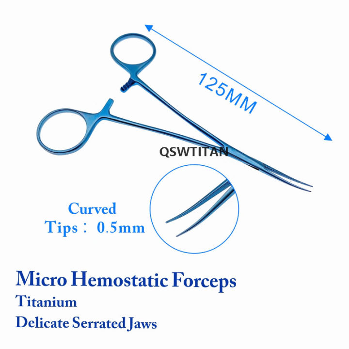 ไทเทเนียม-halsted-hemostatic-ยุง-forcep-ตรงโค้งจักษุแพทย์เครื่องมือผ่าตัด