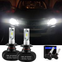 2x หลอดไฟ H7 LED ไฟหน้าลำแสงต่ำ80W 6000K สีขาวสำหรับ Mercedes ML W164 2005-2011