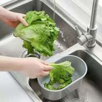 อ่างล้างจานตะกร้าท่อระบายน้ำสามารถแขวนตะกร้าซักผ้าชั้นวางพลาสติกครัวเหลือเหลือเหลือตะกรันกรอง