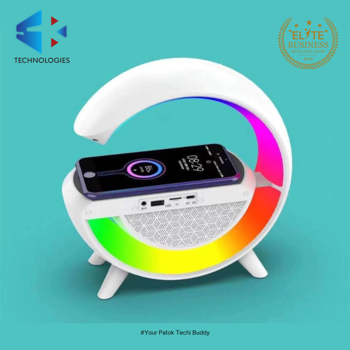 Wireless Charger/Bluetooth Spear with RGB Atmosphere Night Light ...