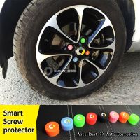 16 Pieces Car Wheel Nut Caps Protection Covers Caps Anti Rust Auto Hub Screw Cover Tyre Nut Bolt for smart 453 fortwo forfour