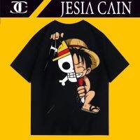 2023 NEWJC- Luffy อะนิเมะเสื้อผู้ชายและผู้หญิงเสื้อยืดผ้าฝ้ายขนาดใหญ่