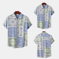 LASGO Wholesale wish hot style 2022 summer mens casual European and American short-sleeved floral shirt male