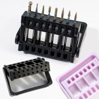 1Pc 16Holes Nail Drill Bit Display Rack Acrylic Adjustable Grinding Head Shelf Storage Box Manicure Holder Drill Accessory Tc 30