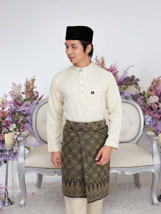 BAJU MELAYU CREAM BAJU MELAYU CUTTING MODEN BAJU MELAYU MODEN BAJU ...