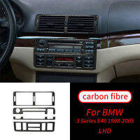 สำหรับ BMW 3Series E46 1998-2005จริงคาร์บอนไฟเบอร์เกียร์ควบคุมกลางเต้าเสียบอากาศกรอบภายในรถเครือเถา