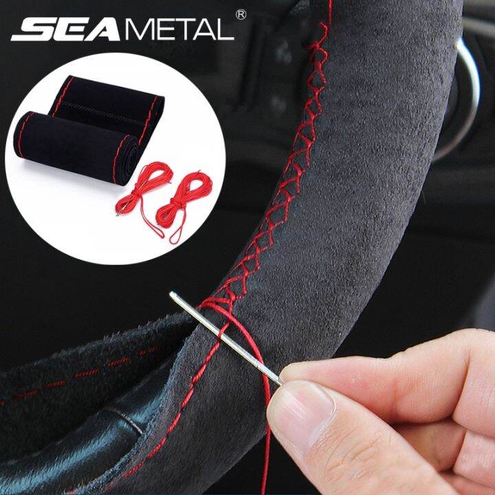 yf-premium-fur-steering-wheel-cover-universal-car-braid-with-needles-and-thread-anti-slip-interior-protector