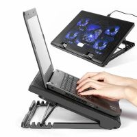 Gaming Laptop Cooler For 15.6 - 17 Inch Notebook Cooling Cooler Pad Laptop Stand With 5 Fan 2 USB Port Computer Cooler Mat