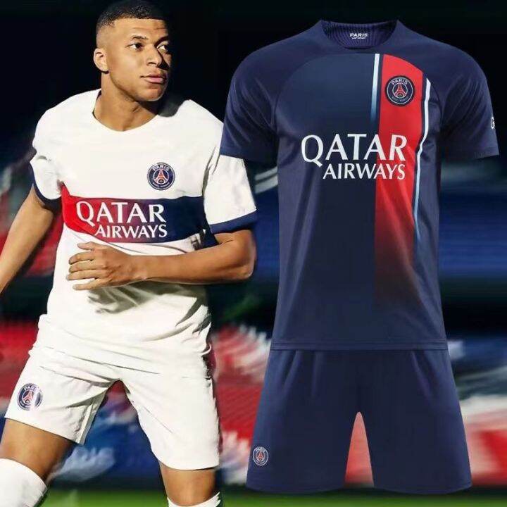 PSG Paris Saint Germain Messi 30 Football Kids Jersey Set (Qatar Blue)