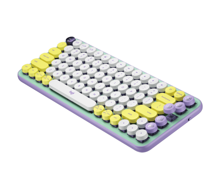 logitech-pop-keys-mechanical-wireless-keyboard-daydream-mint-คีย์บอร์ดไร้สาย-แป้นภาษาไทย-ภาษาอังกฤษ-ของแท้-ประกันศูนย์-1ปี