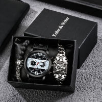 Watch and Bracelet Set Men3PCS Men Original Gifts Quartz Wristwatches Vintage Bracelet Set Mens Watches Top Brand Luxury