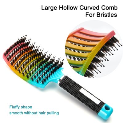 【CC】 Hair Scalp Massage Comb Hairbrush Stress Men Wet Curly Detangle Hairdressing Styling