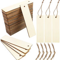 5/10/20Pcs Rectangle Wooden Tags Unfinished Nature Wood Slices DIY Crafts Wood Bookmark Garment Clothing Tag Hanging Label Decor Clips Pins Tacks