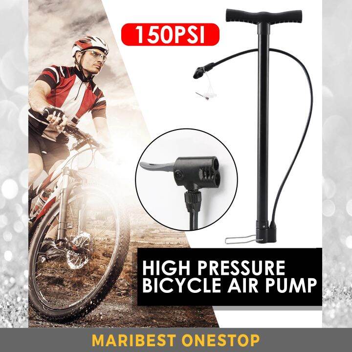 150PSI Portable Bicycle Pump Dual Head Air Hand Pumps Tire Bike Motorcycle High Pressure Air Pam