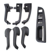 รถอุปกรณ์เสริม7ชิ้นเซ็ตสีดำภายในประตู Grab Handle Trim Fit สำหรับ VW Jetta Golf 5 GTI MK5 1K4868049C 1K0867180D