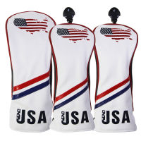 3PcsSet USA Golf Head Cover PU Leather Golf Club Head Covers Set of Driver 1 3 5 Fairway Woods Headcover for Golf Club