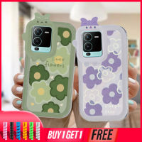 เคส VIVO Y15S Y91C Y21 2021 Y21A Y21T Y12S V23E Y16 V21 Y12 Y20 Y30 Y21S Y20S Y12i Y33T Y01 Y91 Y30i Y93 Y95 Y15 Y17 T1 Y55 Y75 Y50 Y53S Y51 2020 Y51A Y10 Y33S Y1S Y11 Y31 y20i Y91i Y51S Y20G Y02S Y21G สีม่วงเคสดอกไม้