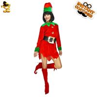 Paragraphs; male and female Christmas set up skirt couple Christmas Christmas role playing masquerade costumes