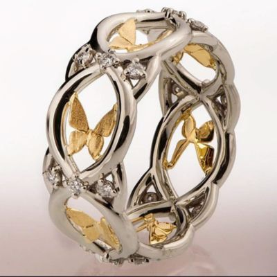 Chang ขายแหวนผีเสื้อเพชรลมเย็นแบบข้ามพรมแดนผู้ผลิตแหวนรูปแมลงสร้างสรรค์ให้ตรง