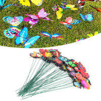 【Clearance Sale】50PCS จำลองผีเสื้อเดิมพันเครื่องประดับสวนกลางแจ้ง Patio Yard Decoration