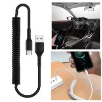 ♧ 40W 5A Micro USB Type C Data Cable Spring Pull Telescopic Fast Charging Cable for IPhone Android Phone Car Charger Microusb Cabo