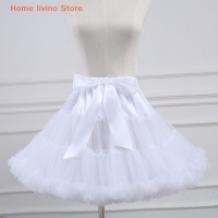 Livino ผู้หญิงชุดชั้นใน Lolita Tutu กระโปรง underกระโปรงสั้น crinoline คอสเพลย์ Kawaii น่ารัก