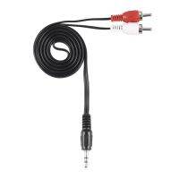 HVJ-1/8 Inch 3.5mm Plug Jack To 2 Rca Male Stereo Audio Earphone Headphone Headset Y Splitter Adaptor Cable