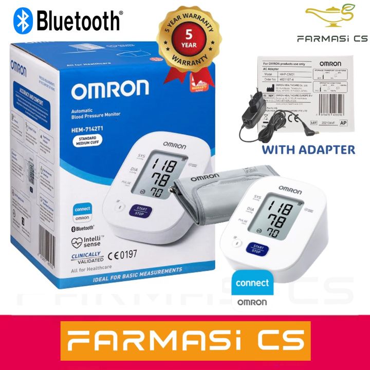 Omron HEM 7142T1 Bluetooth Blood Pressure Monitor with Body