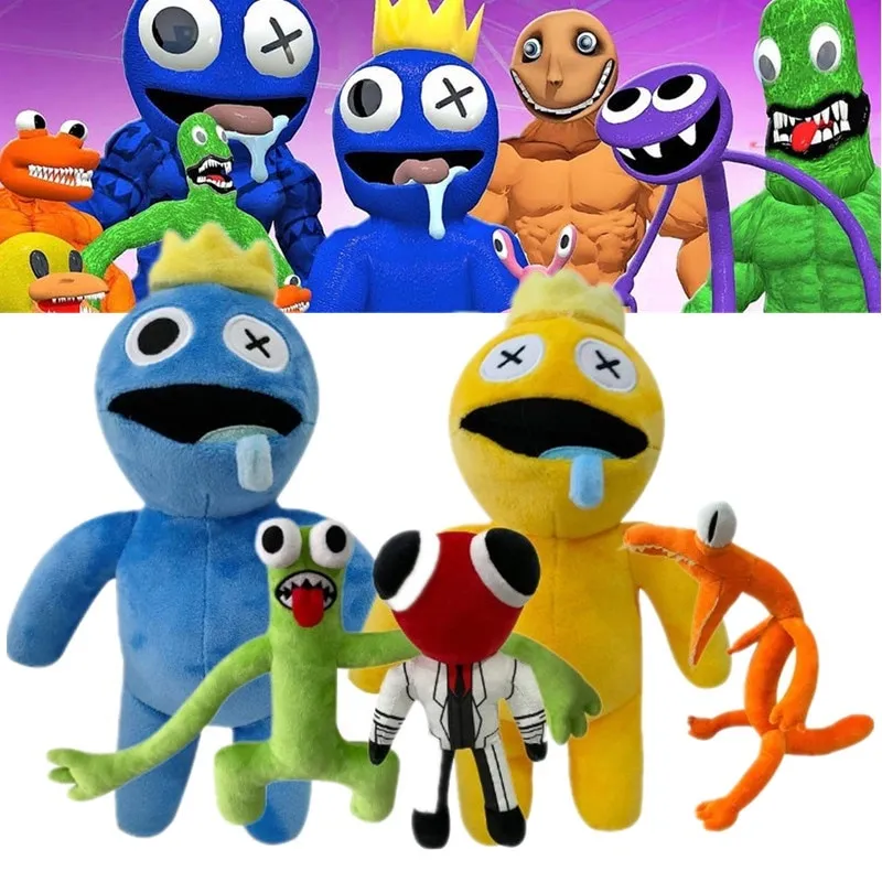 Cartoon Roblox Rainbow Friends Doors Horror Plush Toys Stuffed Animals  Figure Doll For Kids Boys Girls Xmas Gifts