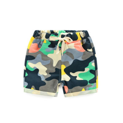 2019 Summer Kids Camouflage Shorts Boys Printing Shorts Childrens Cotton Elastic Waistband Casual Pants for 2-6T Boys Girl